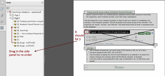 Tag 8 should be tag 3. Drag upwards in the side panel to re-order.