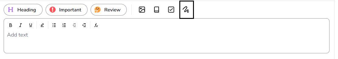 Scribble icon above the text box.