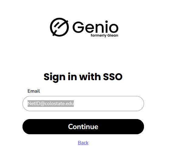 To sign in with SSO, type your NetID email in the email field and select Continue.
