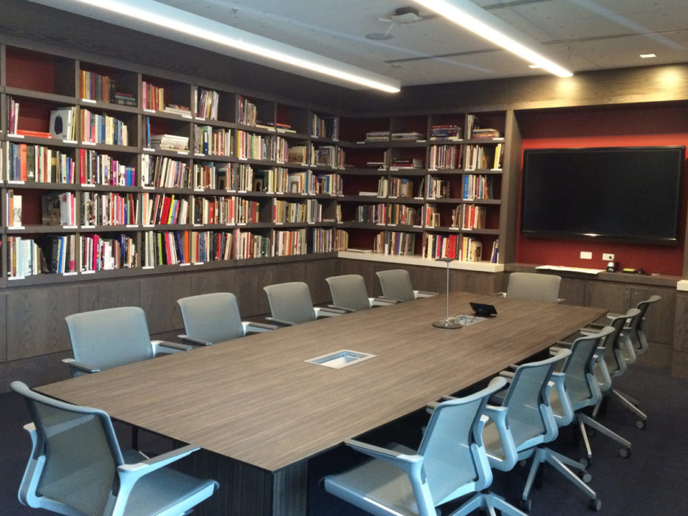 Seminar room with conference table
