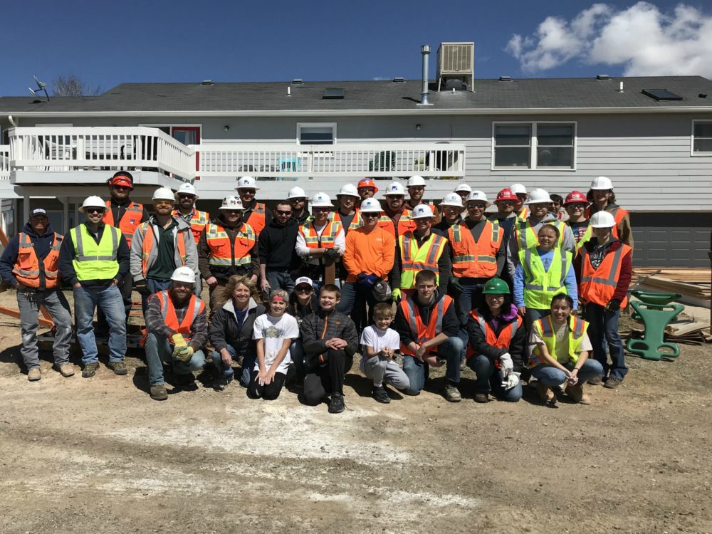 CM Cares Project with family, students and industry participants at jobsite