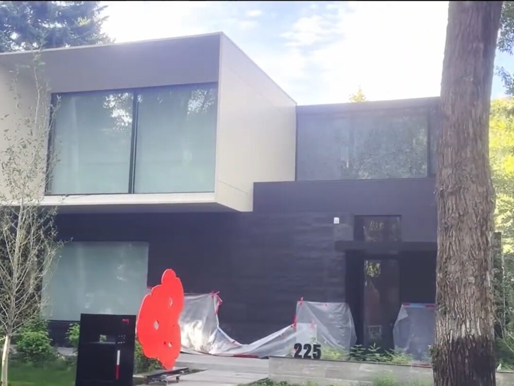 A house under construction in Aspen, Colorado.