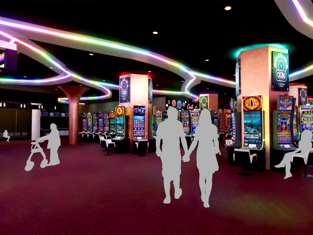 Arcade game area Firefly Casino by Katie Banerian