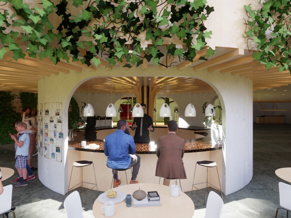 Coffee shop in the Haplo Project by Caitlin Cunningham