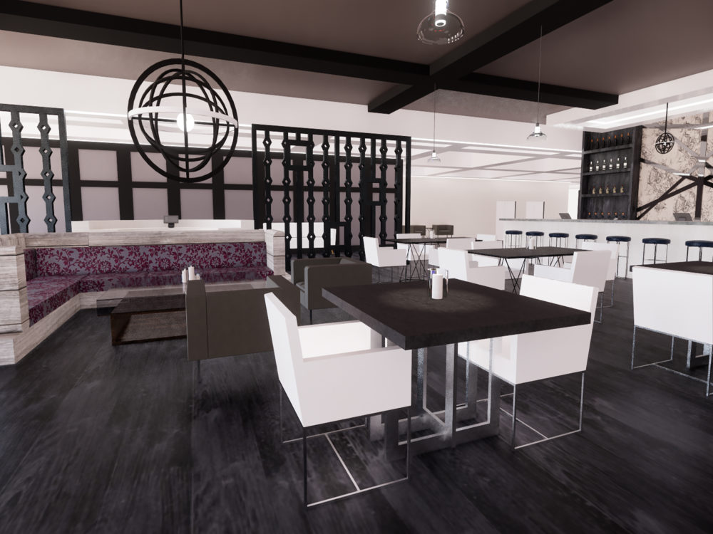 Restaurant and bar in the The Amavi Resort project by JACQUELINE GALLEGOS