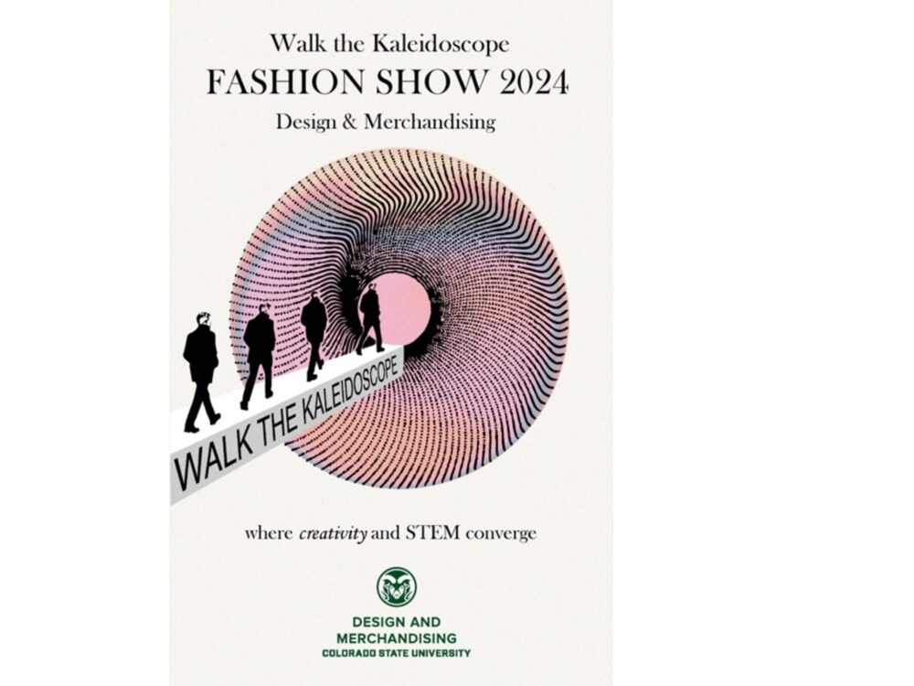 Cover for the CSU fashion show program cover. Walk the Kaleidoscope Fashion Show 2024 where creativity and STEM converge.