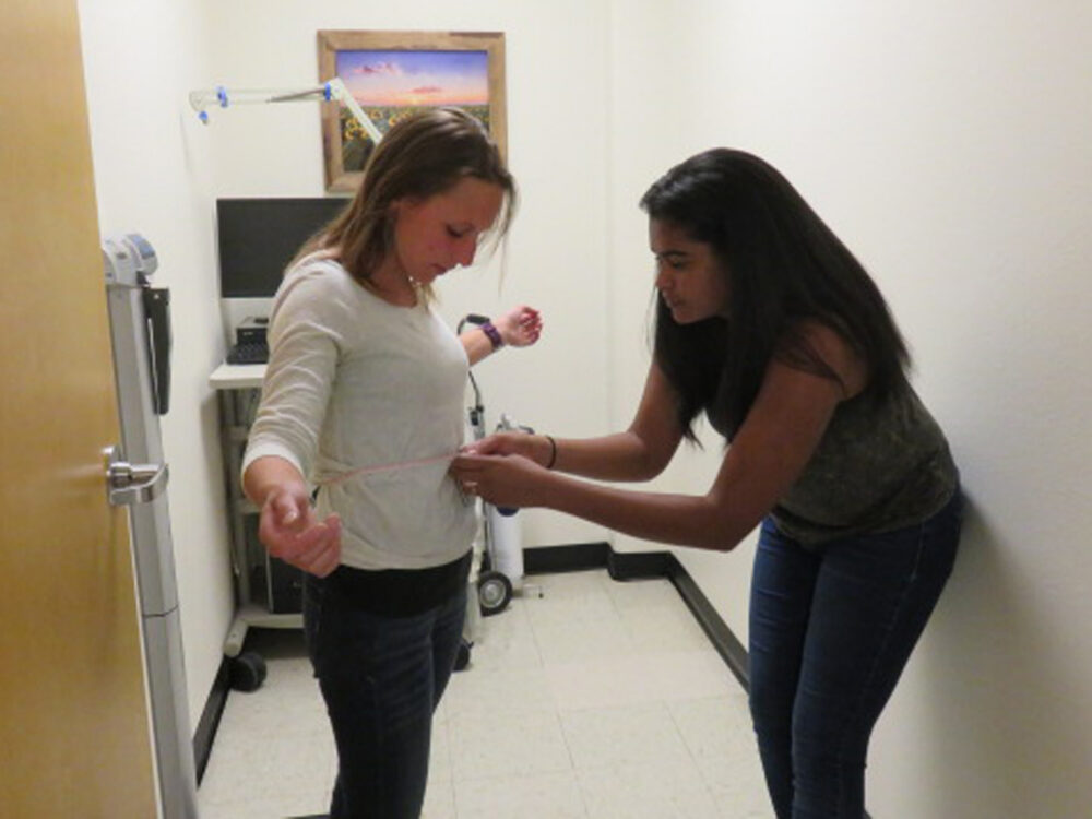 The Food and Nutrition Clinical Research Laboratory and students conducting research