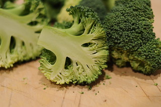 Calabrese Broccoli, cut in half