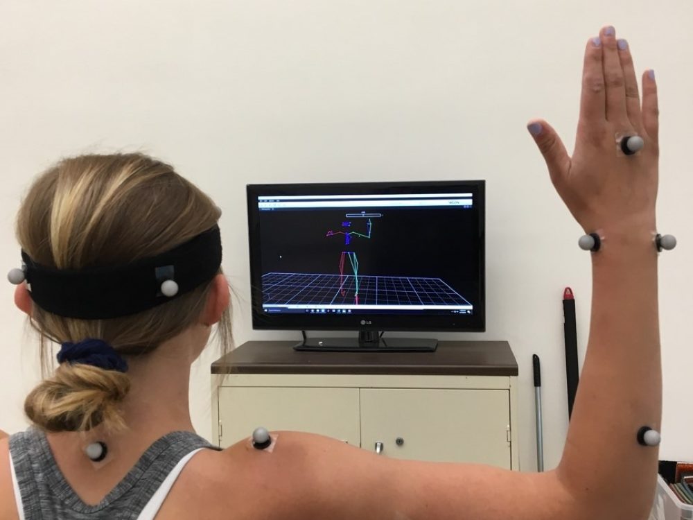 Student uses motion capture technology to study movement