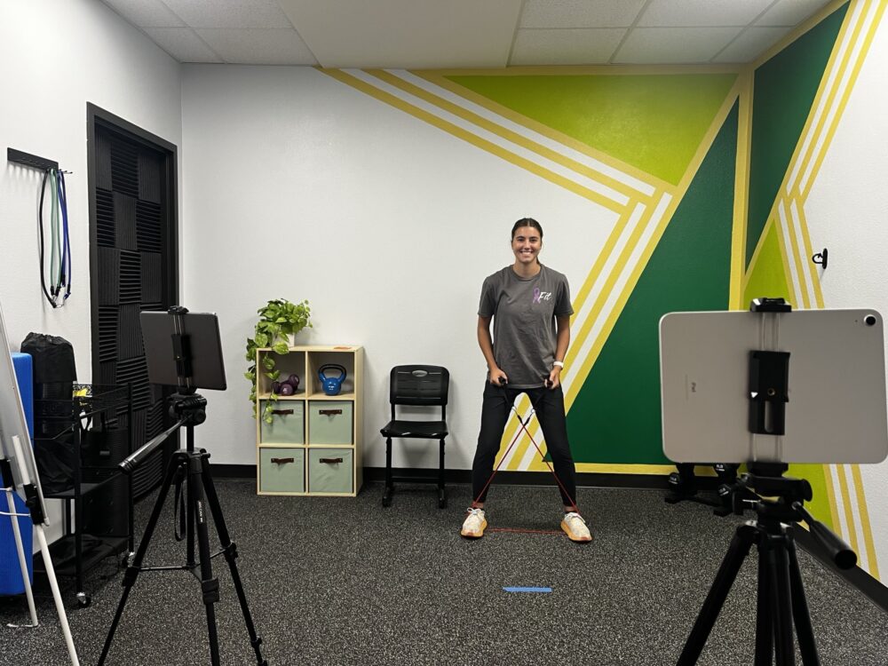 A photo of a PATP Lab staff member leading a virtual class.