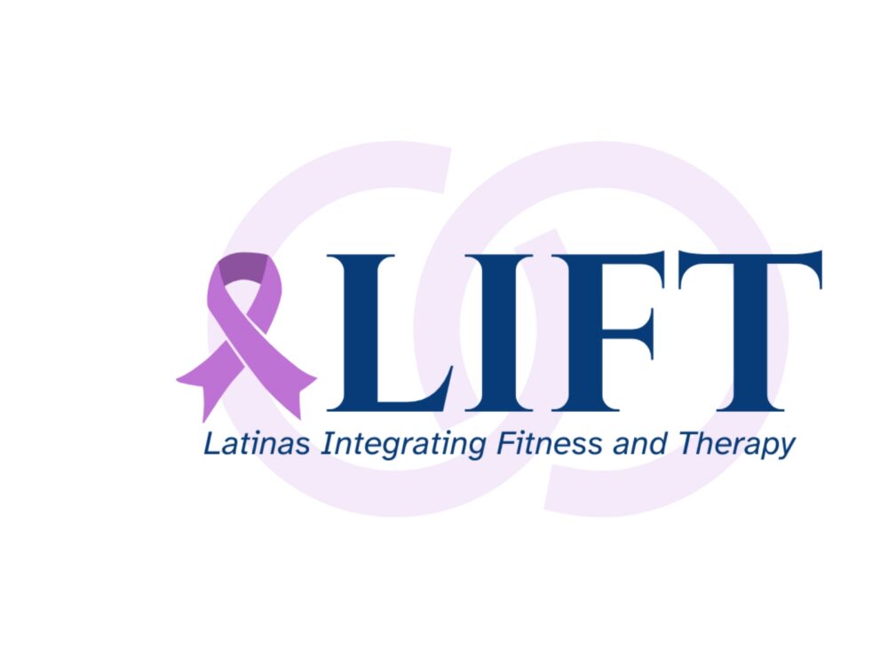 A graphic for the Latinas Integrating Fitness and Therapy study, featuring a pink ribbon icon.
