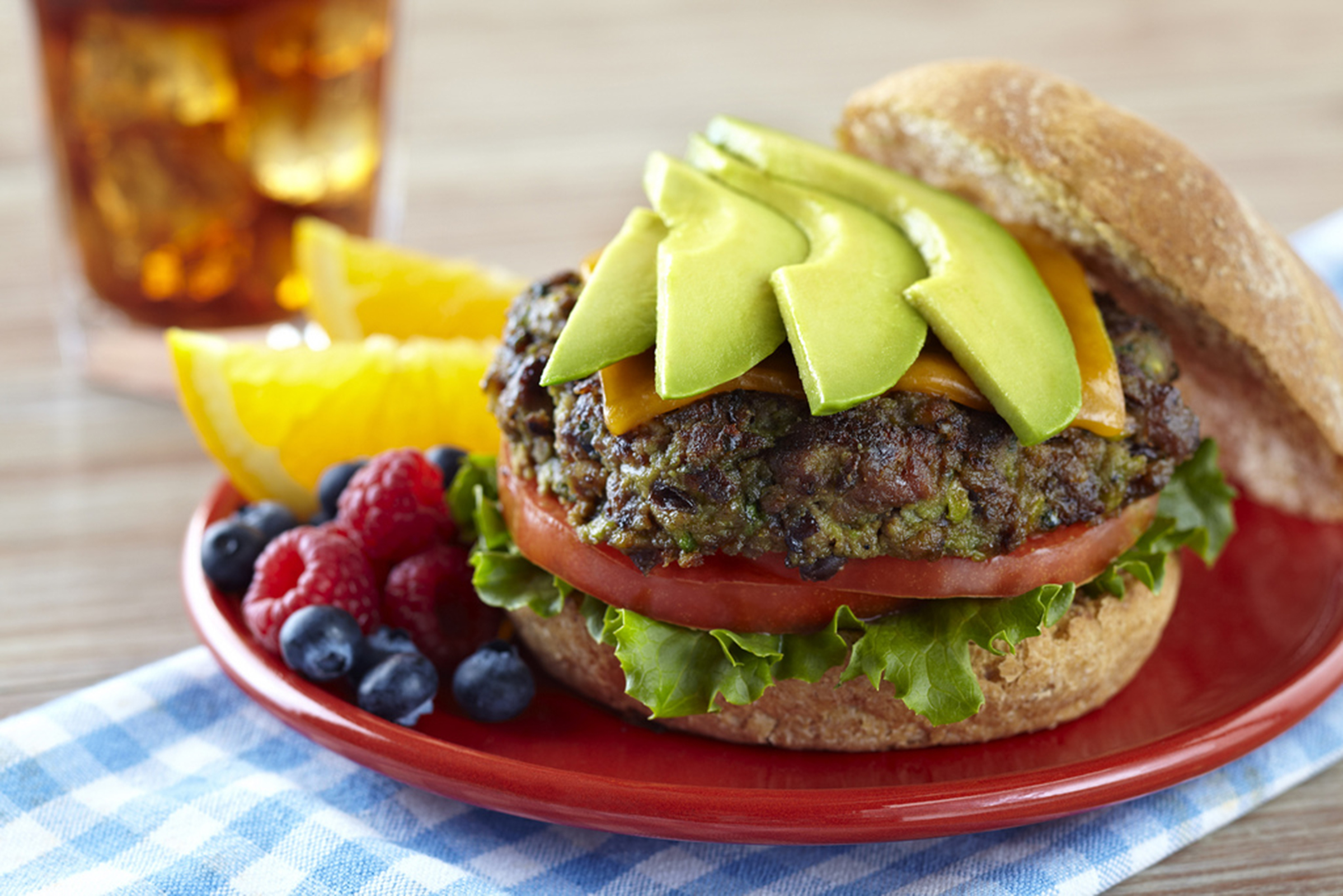 avocado black bean burger