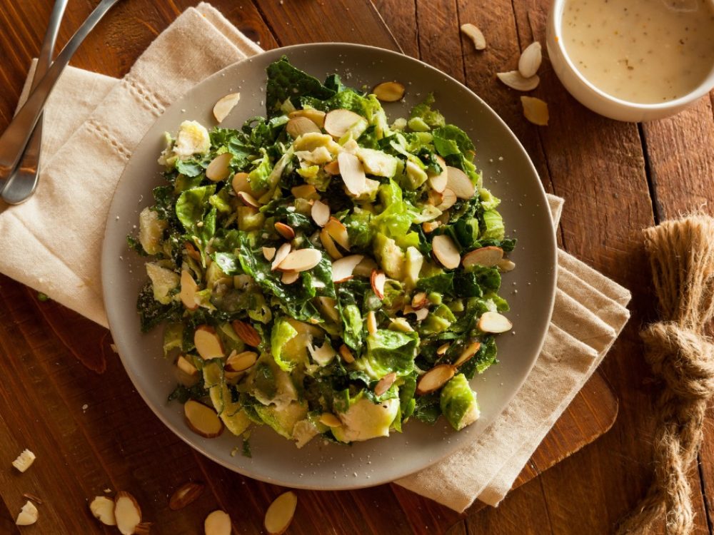 Kale and Brussels Sprout salad