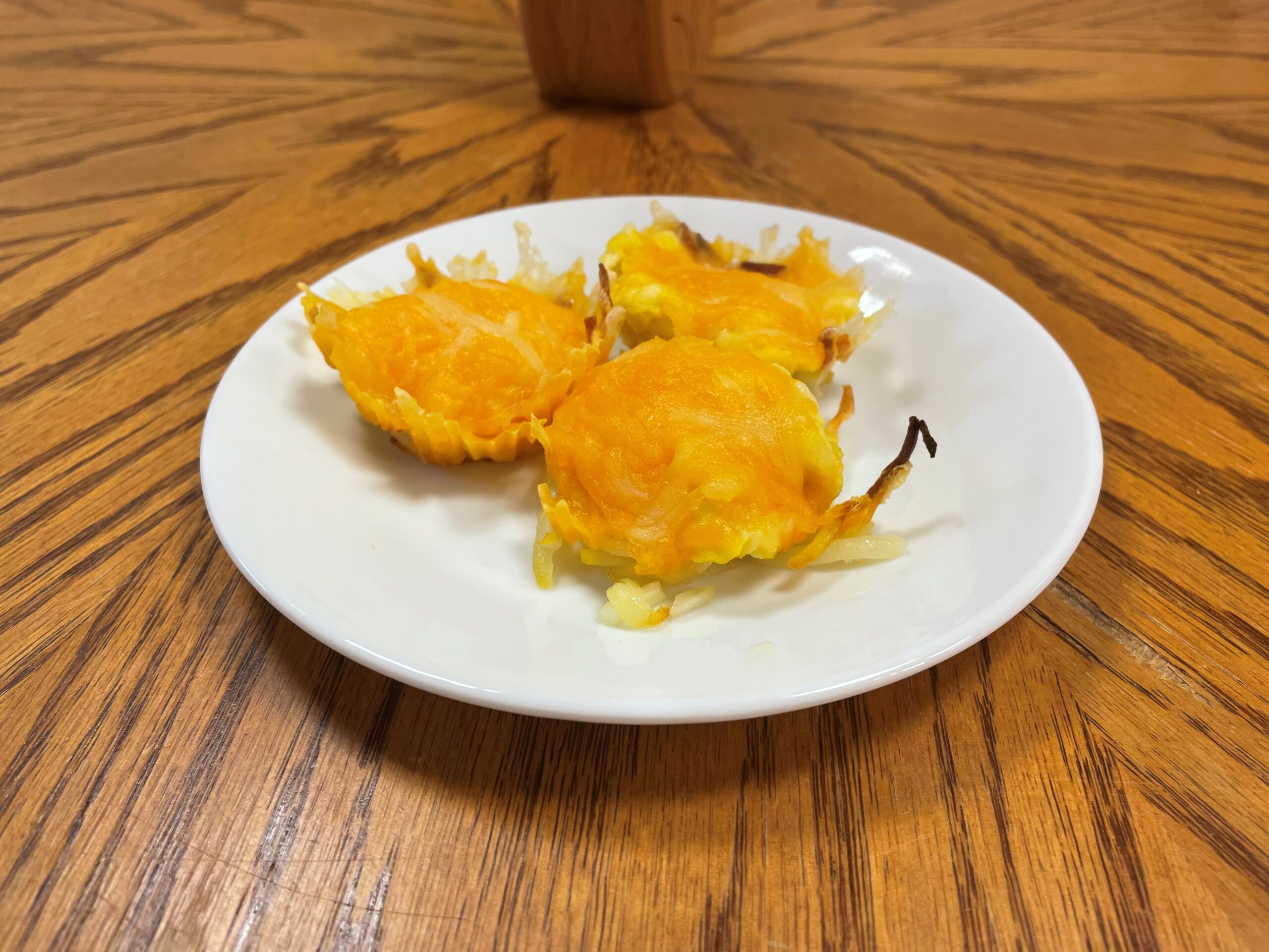 hash brown egg cups on plate