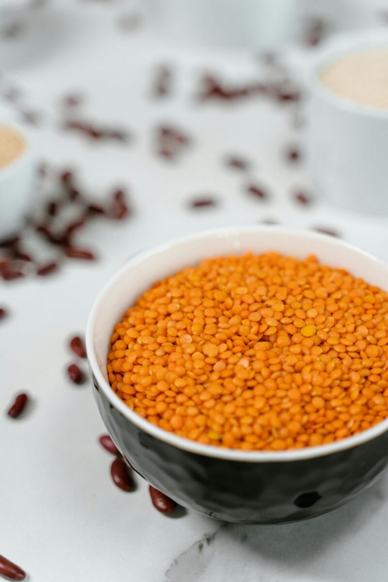 yellow legumes in a bowl