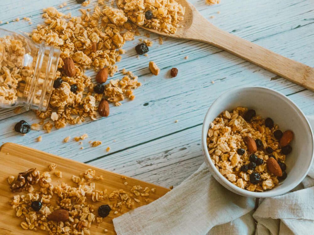 granola with nuts and dried fruit