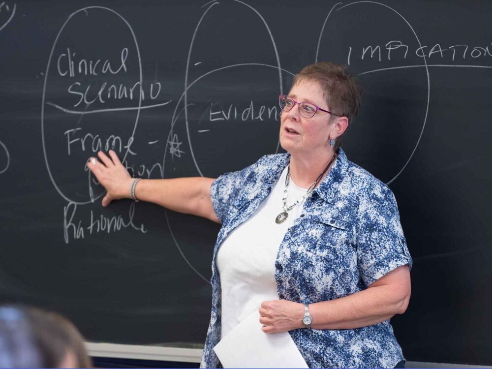 Professor teaching in the classroom