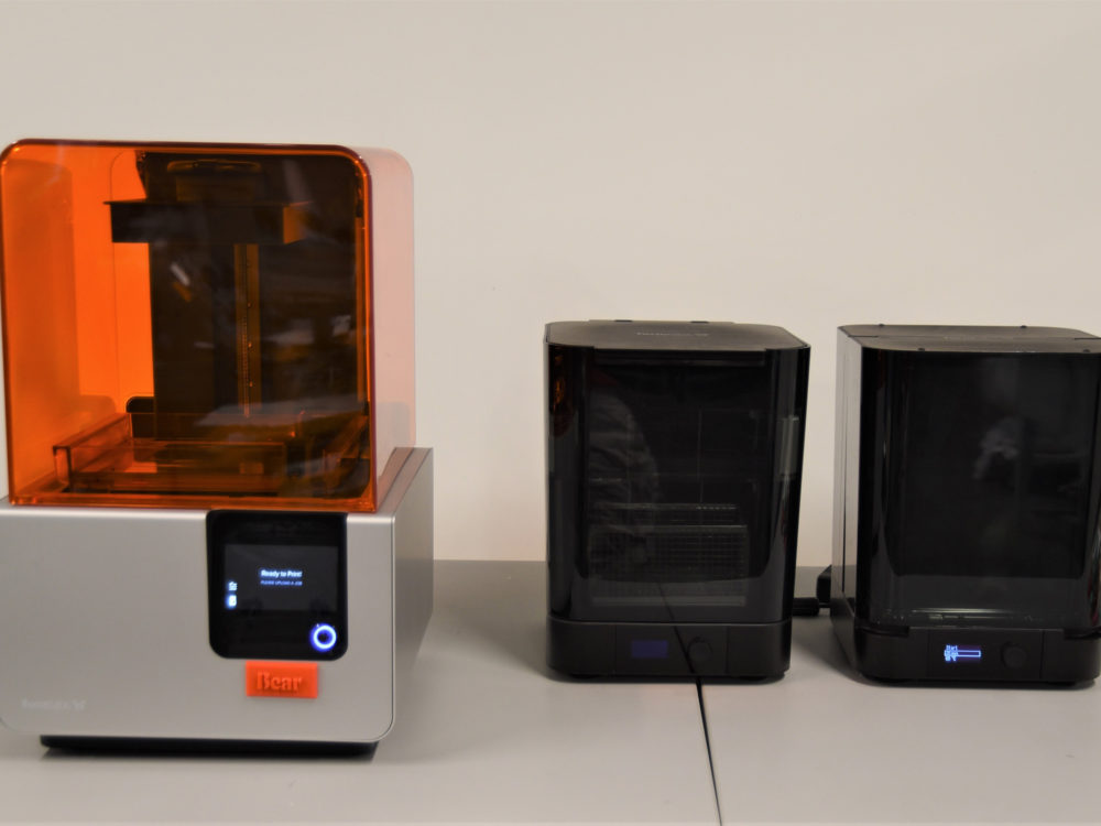 A stereolithography 3D Printer in the Prototype Lab