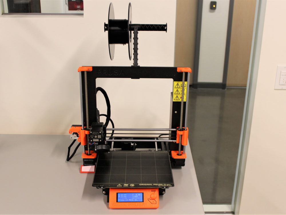 A fused deposition modeling 3D printer in the Prototype Lab