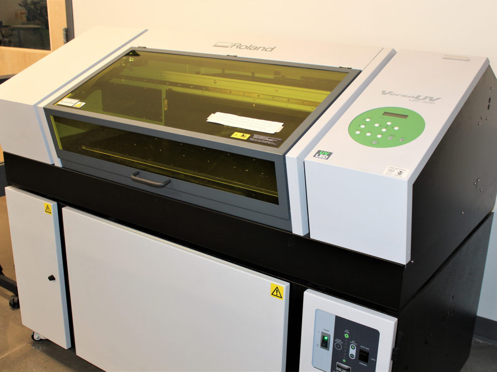 A Roland UV printer in the Prototype Lab