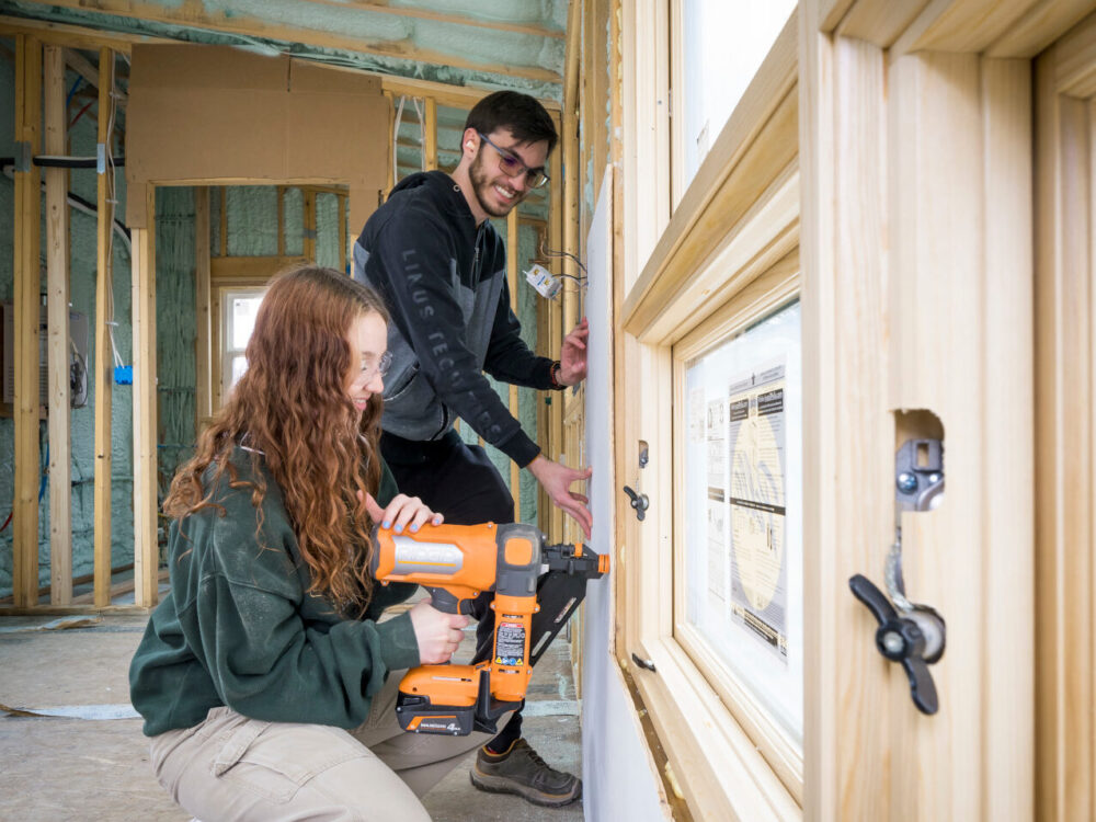 Interdisciplinary students work together to construct the 2023 CSU Tiny House