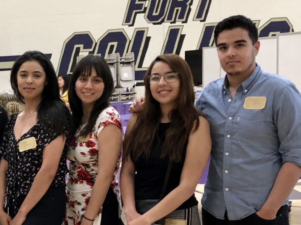 Four students in the Caminos program