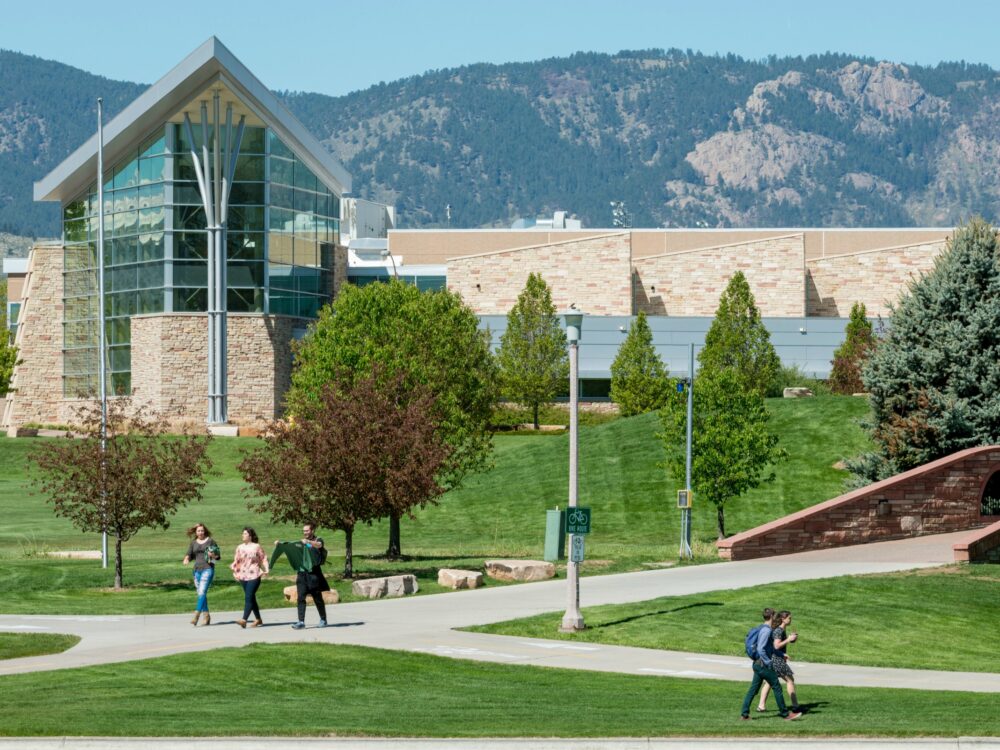 students walking near Lory Student Center