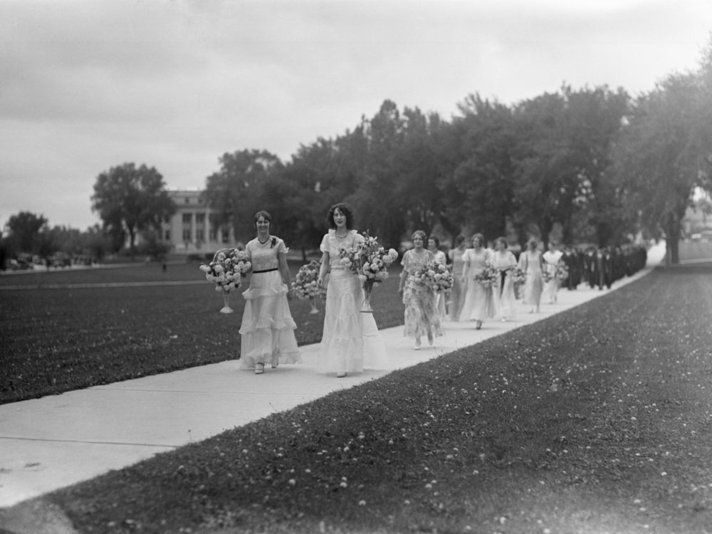 Women leading a procession on the CSU Oval