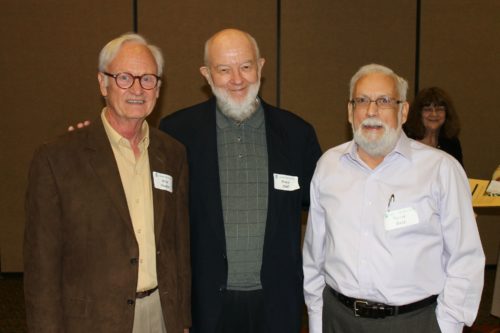 Bruce Hall with Social Work faculty Brad Sheafor and Victor Baez