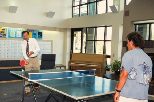 Grant Sherwood playing pingpong