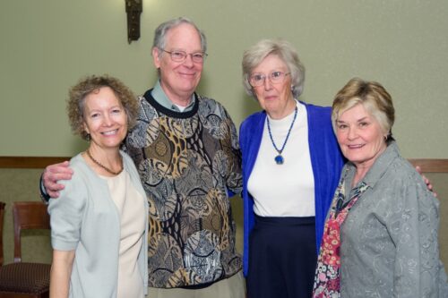Alicia Cook, George Morgan, Janet Fritz, and Jill Kreutzer standing at an event
