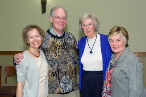 Janet Fritz with HDFS retirees George Morgan, Alicia Cook, and Jill Kreutzer