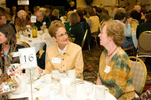 Laurel Kubin with Jean Lehman at an event