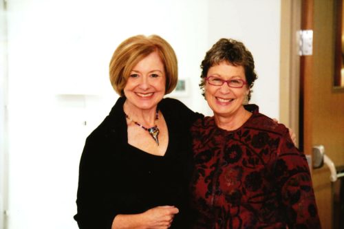 Linda Carlson with Nancy Hartley