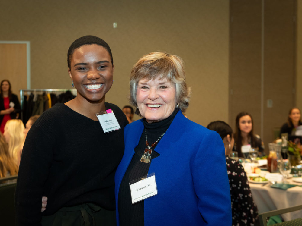 Scholarship donor with student recipient