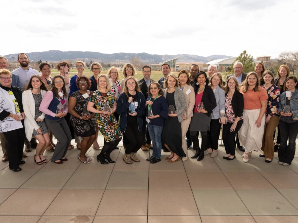 Group photo of College award winners