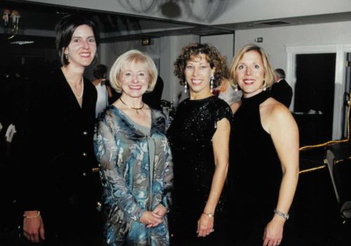 Nancy with Gretchen Gerding, Myra Powers, and Camy Cooney at the Mr. Blackwell fashion show