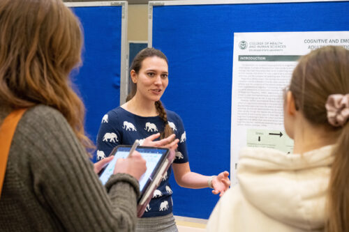 Andrea Russell presents at Research Day