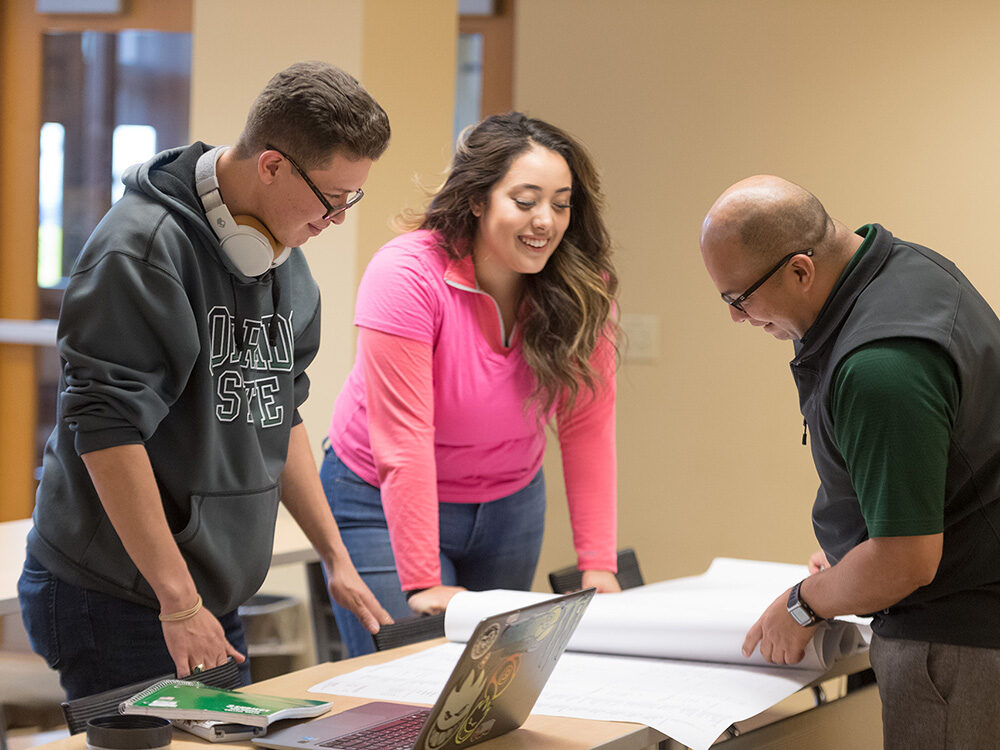 Students in Construction Management classes, November 16, 2017